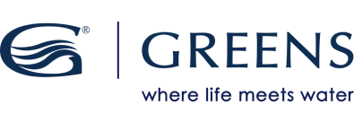 Greens - where life meets water logo